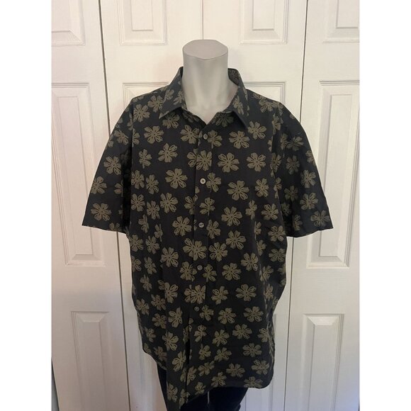 UNTUCKit Men's Brown Floral Button Down Shirt Size XXL - Picture 1 of 5